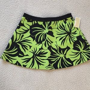 Michael Kors lime and black tropical skirt